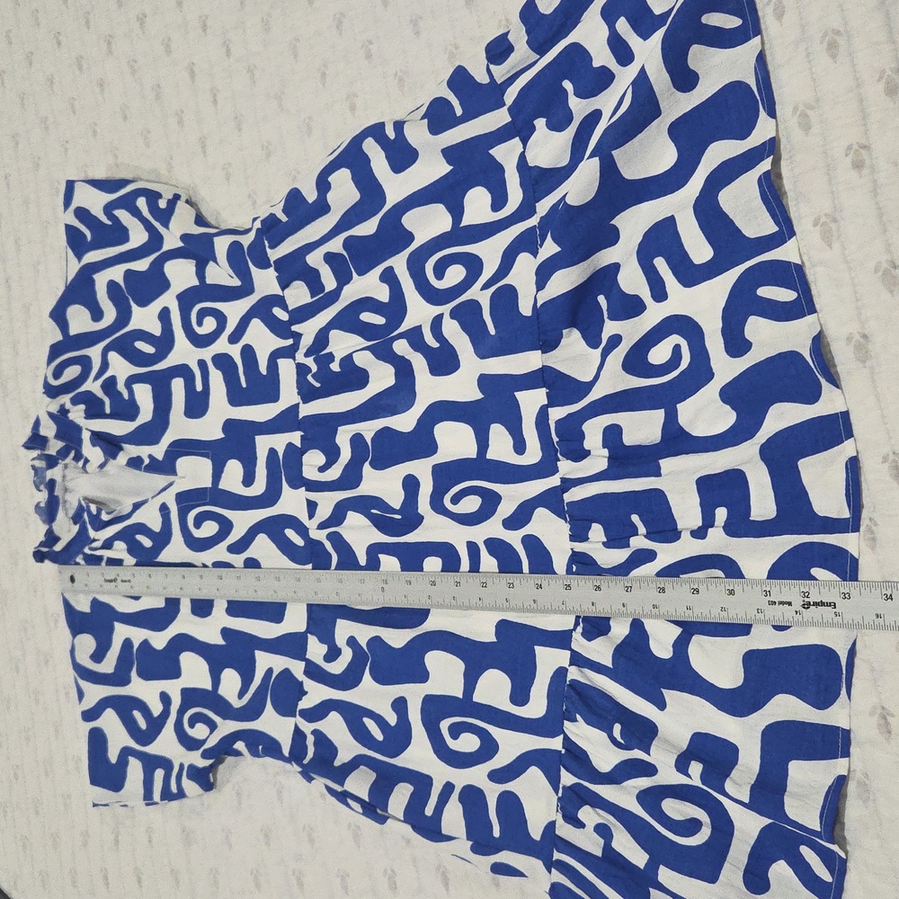 THML adorable Dress In Great Condition. Blue/white Geometric Type Pattern. 💙 - Picture 8 of 12